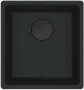 Franke Maris MRG 210/110-37 Fragranit+, fl�chenb�ndig Unterbau, Drehexcenter, Black Matt - Black Collection, 114.0659.110