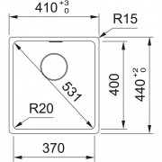 Franke Maris MRG 210/110-37 Fragranit+, fl�chenb�ndig Unterbau, Drehexcenter, Black Matt - Black Collection, 114.0659.110