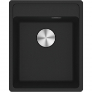 Franke Maris MRG 610-37 A Fragranit+, Einbausp�le Armaturenbank, Handbet�tigung, Black matt, 114.0658.217