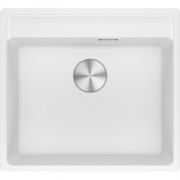 Franke Maris MRG 610-52 A Fragranit+, Einbausp�le Armaturenbank, Druckknopfventil, Glacier, 114.0658.296