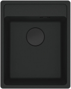 Franke Maris MRG 210/110-37 A Fragranit+, fl�chenb�ndig Unterbau, Armaturenbank, Drehknopfventil, Black Matt-Black Collection, 114.0659.127