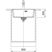 Franke Maris MRG 210/110-52 A Fragranit+, fl�chenb�ndig Unterbau, Armaturenbank, Handbet�tigung, Cashmere, 114.0659.088