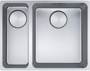 Franke Mythos MYX 160-34-16 Unterbaubausp�le Edelstahl, Integralablauf, Handbet�tigung, 122.0658.059