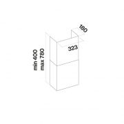 Falmec Cover 85, sandgrau, 85 cm, Wandhaube, mit 5 Jahren Garantie