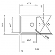 Teka Brooklyn 50 M-XP 1B 1D, Edelstahl-Einbausp�le 50 cm, 115100022