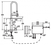 KWC Ono touch light Pro 1, Einhebelmischer chrom, Hochdruck Schlauchbrause, 5022264