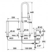 KWC Ono Highflex 6, Einhebelmischer chrom, Hochdruck Schlauchbrause, 5022110