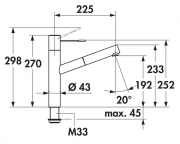 KWC Ono 8, Einhebelmischer Edelstahl, Hochdruck Schlauchbrause, 5022340