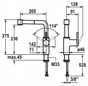 KWC Ava 5, Einhebelmischer chrom, Hochdruck Schlauchbrause, 5022156