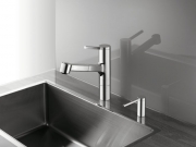 KWC Ava 3, Einhebelmischer edelstahlfinish, Hochdruck Schlauchbrause, 5022160