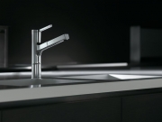 KWC Ava 2, Einhebelmischer edelstahlfinish, Hochdruck Schlauchbrause, 5022186