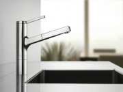 KWC Ava 2, Einhebelmischer edelstahlfinish, Hochdruck Schlauchbrause, 5022186