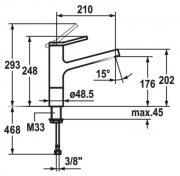 KWC Ava 1, Einhebelmischer edelstahlfinish, Hochdruck, 5022185