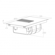 Elica Nikolatesla Prime S BL/F/83 Muldenl�ftung, Induktion, schwarz, Umluft, PRF0185060. 5 Jahre Garantie!