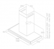 Elica Meteorite IX/A/120 Wandhaube Edelstahl und schwarzes Glas, PRF0147273. Mit 5 Jahren Garantie!