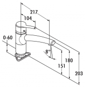 KLUDI Trendo 1, Einhebelmischer chrom, Hochdruck, 5023150