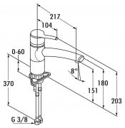 KLUDI Trendo 1, Einhebelmischer chrom, Hochdruck, 5023150