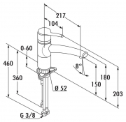 KLUDI Trendo 1, Einhebelmischer chrom, Niederdruck, 5023153