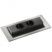 Naber Evoline� BackFlip USB C, Einbausteckdose Edelstahl, 8031186