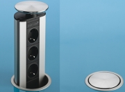 Naber Evoline� Port 2, Edelstahl, Schweizer Steckdosen, 8031157