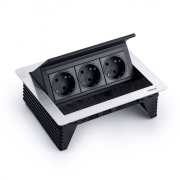 Naber Evoline� FlipTop Push Einbausteckdose Edelstahl, 8031160