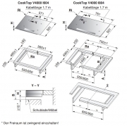 V-ZUG CookTop V4000 I804, Induktions-Kochfeld, Dual Design, 3115800001, mit 5 Jahren Garantie!