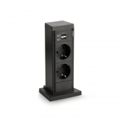 Naber Evoline� UP USB A, Steckdosenelement schwarz matt, 8031112