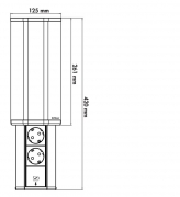 Naber Evoline� V-Port USB A, Steckdosenelement mit Edelstahlblende, 8031150