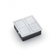 Naber Plaza 2, Steckdosenelement Edelstahl geb�rstet, 7053160