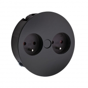 Naber Twist USB A, Steckdosenelement schwarz matt, mit belgischen franz�sischen Steckdosen, 7053085