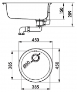 Naber Standard S8 Einbausp�le, Edelstahl, 1016108