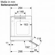 Constructa CD33986, Integrierte Designhaube, schwarz, 90 cm, mit 5 Jahren Garantie!