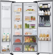 Samsung RH68B8520S9/EG, Side-by-Side, Edelstahl-Look, K�hl-/Gefrierkombination, Mit 5 Jahren Garantie!