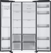 Samsung RS6GA8821B1/EG, Side-by-Side, Premium Black Steel, K�hl-/Gefrierkombination, Mit 5 Jahren Garantie!