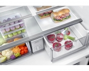 Samsung RF65A96768A/EG, French Door K�hl-/Gefrierkombination, Clean White & Clean Navy, 183 cm, Mit 5 Jahren Garantie!