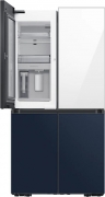 Samsung RF65A96768A/EG, French Door K�hl-/Gefrierkombination, Clean White & Clean Navy, 183 cm, Mit 5 Jahren Garantie!
