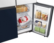 Samsung RF65A96768A/EG, French Door K�hl-/Gefrierkombination, Clean White & Clean Navy, 183 cm, Mit 5 Jahren Garantie!