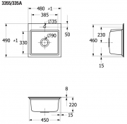 Villeroy & Boch Subway Style 50 S Flat, Farbe J0 Chromite, Premiumline