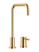 Dornbracht Meta.02 Einhebelmischer, Zweilochbatterie, Hochdruck, Messing geb�rstet, 32815625-28