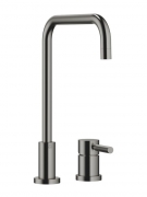 Dornbracht Meta.02 Einhebelmischer, Zweilochbatterie, Hochdruck, Dark Platinum geb�rstet, 32815625-99