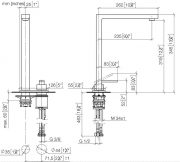 Dornbracht Lot Einhebelmischer, Zweilochbatterie + Sp�lbrausegarnitur, Hochdruck, Chrom, 32843680-00+27722970-00