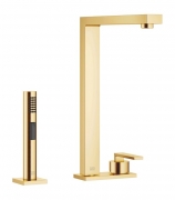 Dornbracht Lot Einhebelmischer, Zweilochbatterie + Sp�lbrausegarnitur, Hochdruck, Messing, 32843680-28+27722970-28