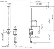 Dornbracht Lot Einhebelmischer, Zweilochbatterie + Profibrausegarnitur, Hochdruck, Platin, 32800680-08+27784970-08