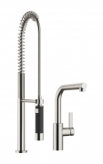 Dornbracht Elio Einhebelmischer + Profibrausegarnitur, Hochdruck, Platin gebrstet, 33826790-06+27789970-06