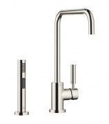 Dornbracht Meta.02 Einhebelmischer, + Sp�lbrausegarnitur, Hochdruck, Platin, 33820625-08+27721970-08