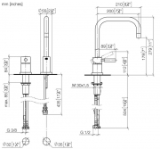 Dornbracht Meta.02 Einhebelmischer Zweilochbatterie + Profibrausegarnitur, Hochdruck, Chrom, 32800625-00+27789970-00