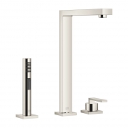 Dornbracht Lot Einhebelmischer, Zweilochbatterie + Sp�lbrausegarnitur, Hochdruck, Platin, 32800680-08+27722970-08