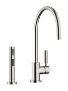 Dornbracht Tara Classic Einhebelmischer + Sp�lbrausegarnitur, Hochdruck, Platin geb�rstet, 33826888-06+27721970-06