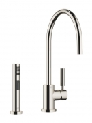 Dornbracht Tara Classic Einhebelmischer + Sp�lbrausegarnitur, Hochdruck, Platin, 33826888-08+27721970-08