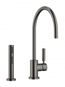 Dornbracht Tara Classic Einhebelmischer + Sp�lbrausegarnitur, Hochdruck, Dark Platinum geb�rstet, 33826888-99+27721970-99